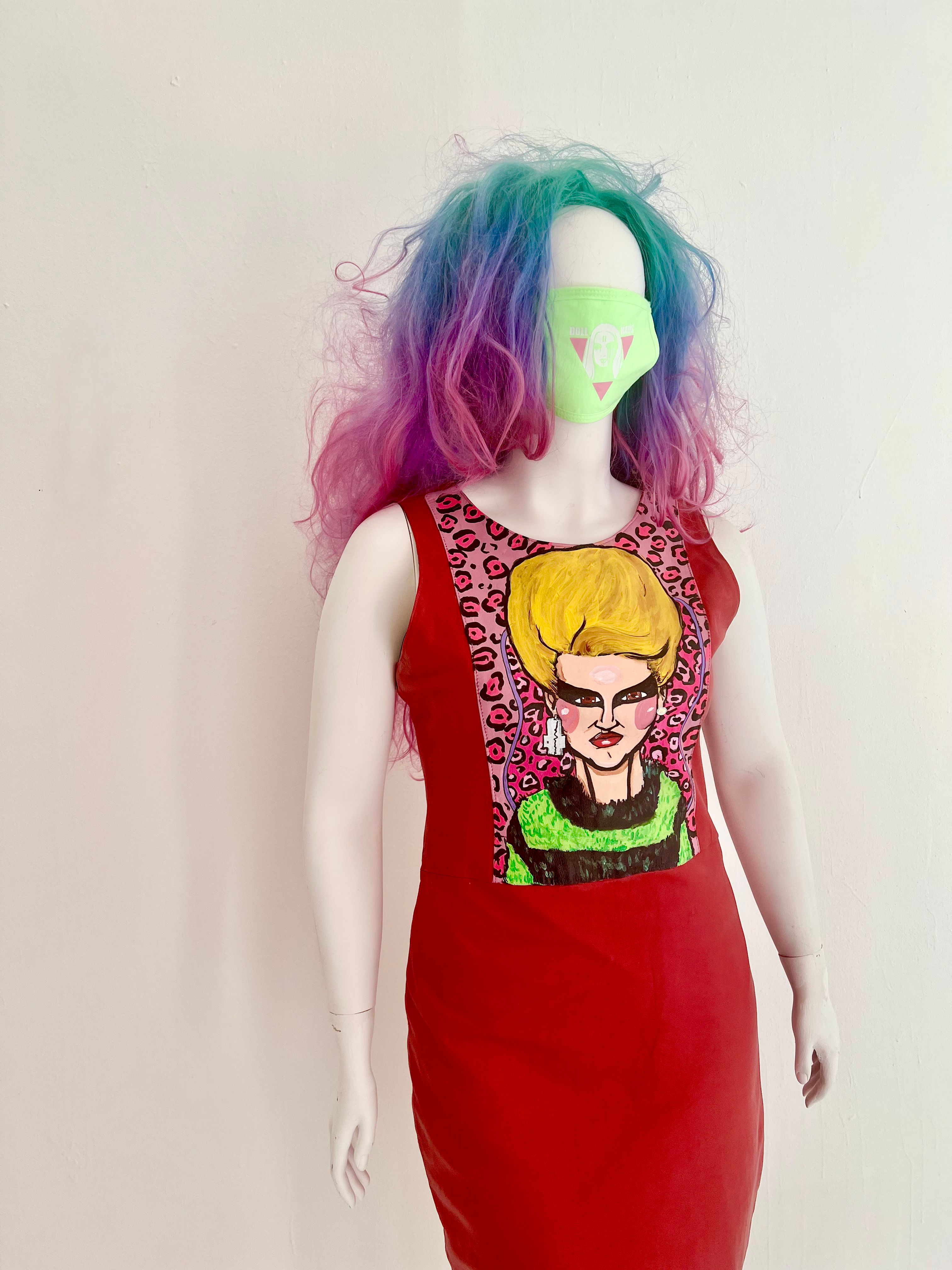 THE JORDAN RED LEATHER DRESS