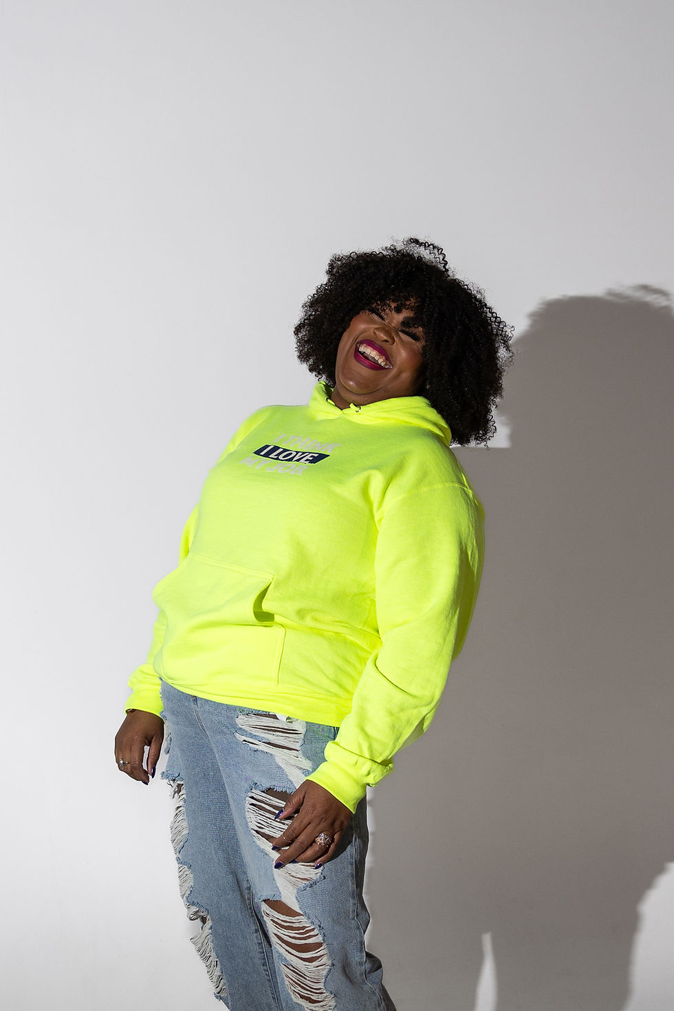 Thumbnail: I Think I Love My Job Hoodie - Neon Green