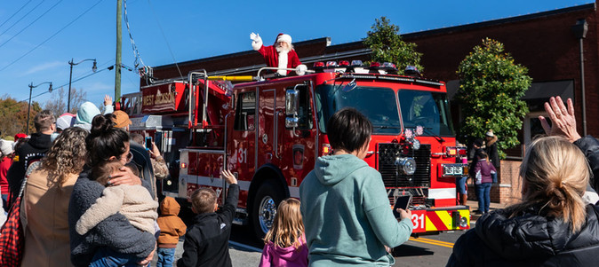 Santa at the annual Holiday Parade and Festival