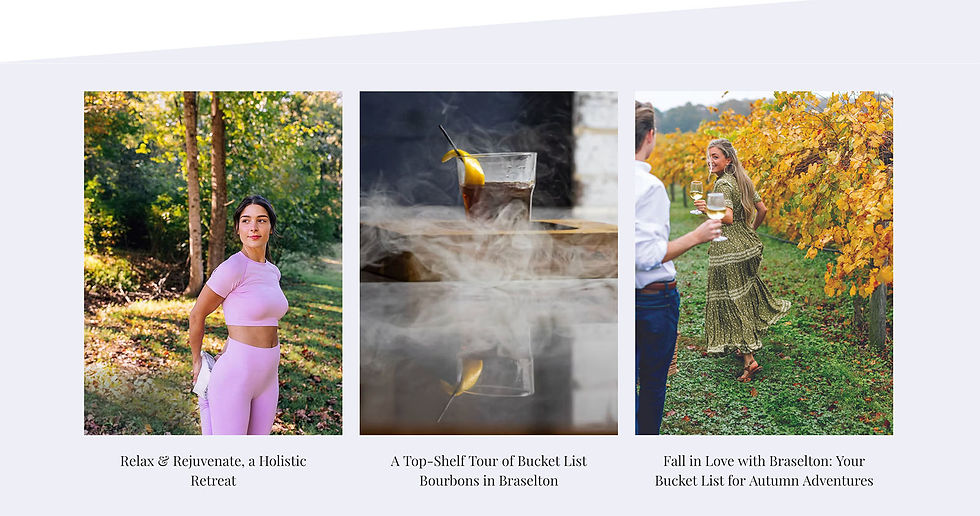 A screenshot of the itineraries blogs list page in 2025