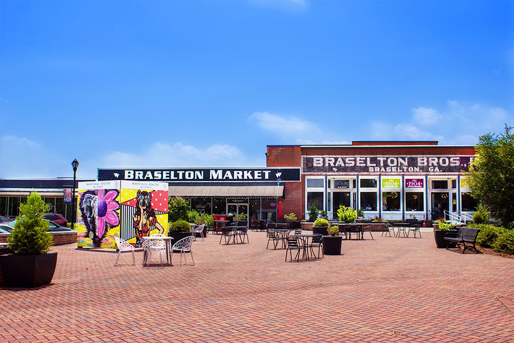 The 1904 former Braselton Brothers Department Store in Downtown Braselton Georgia