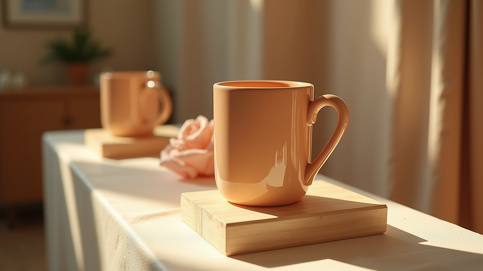 Close-up view of a beautifully styled product on display