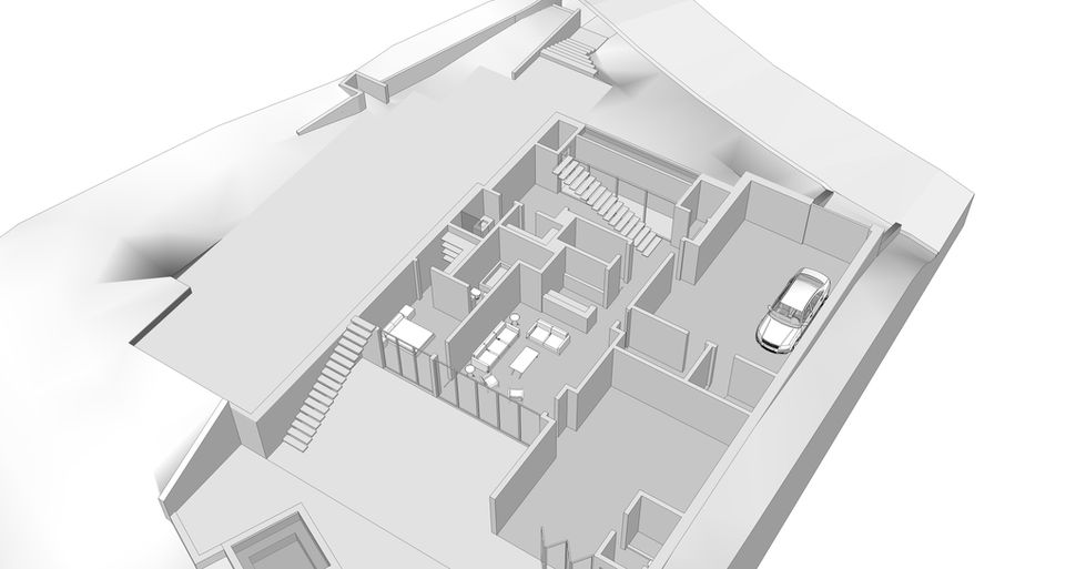 Interior Axo - Lower Floor