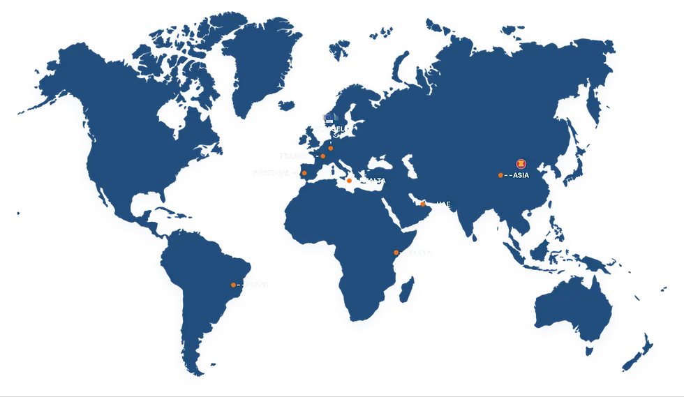 World map highlighting ARMIS operations across Europe, Africa, the Middle East, Asia, and South America.