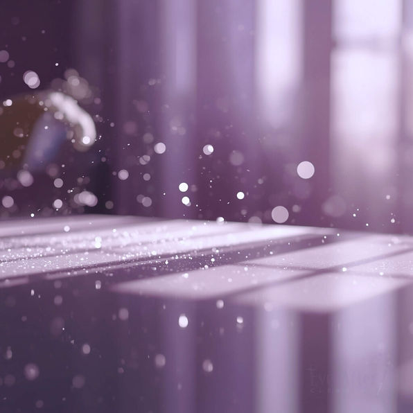 Magical cleaning spray with sparkling light, representing EverAfter Cleaning’s transformation.