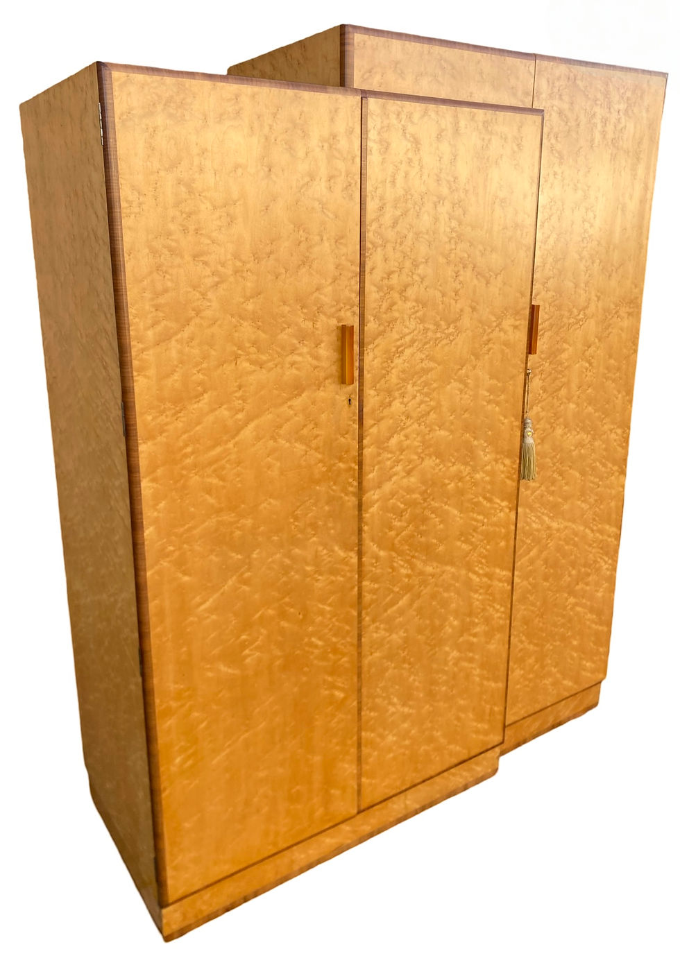 Thumbnail: Beautiful Art Deco Asymetric Triple Wardrobe with Royal Provenance