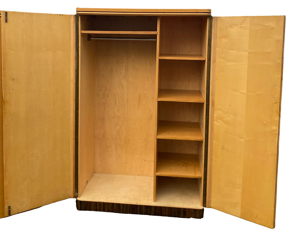 Thumbnail: Pair of Art Deco Matching Wardrobes