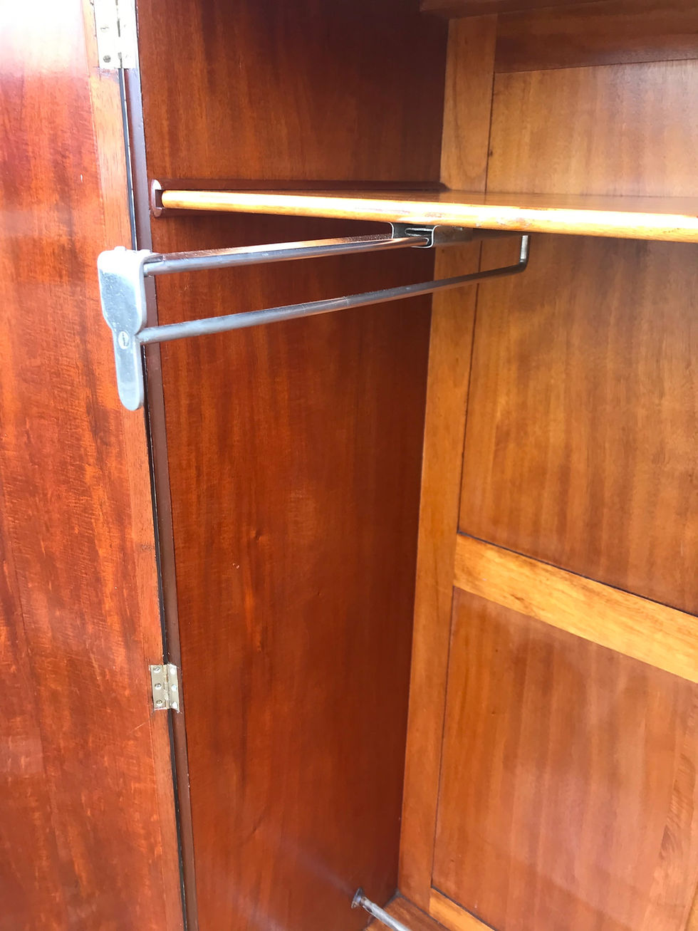 Thumbnail: Gorgeous 3/4 size hexagonal fronted burr walnut Gentlemans wardrobe