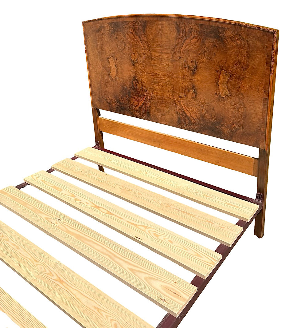 Thumbnail: Art Deco Figured Walnut Double Bed