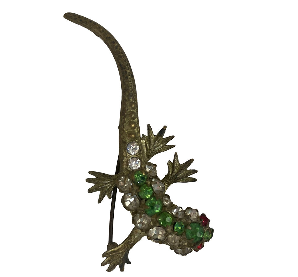 Thumbnail: Wonderful Art Deco Lizard Brooch