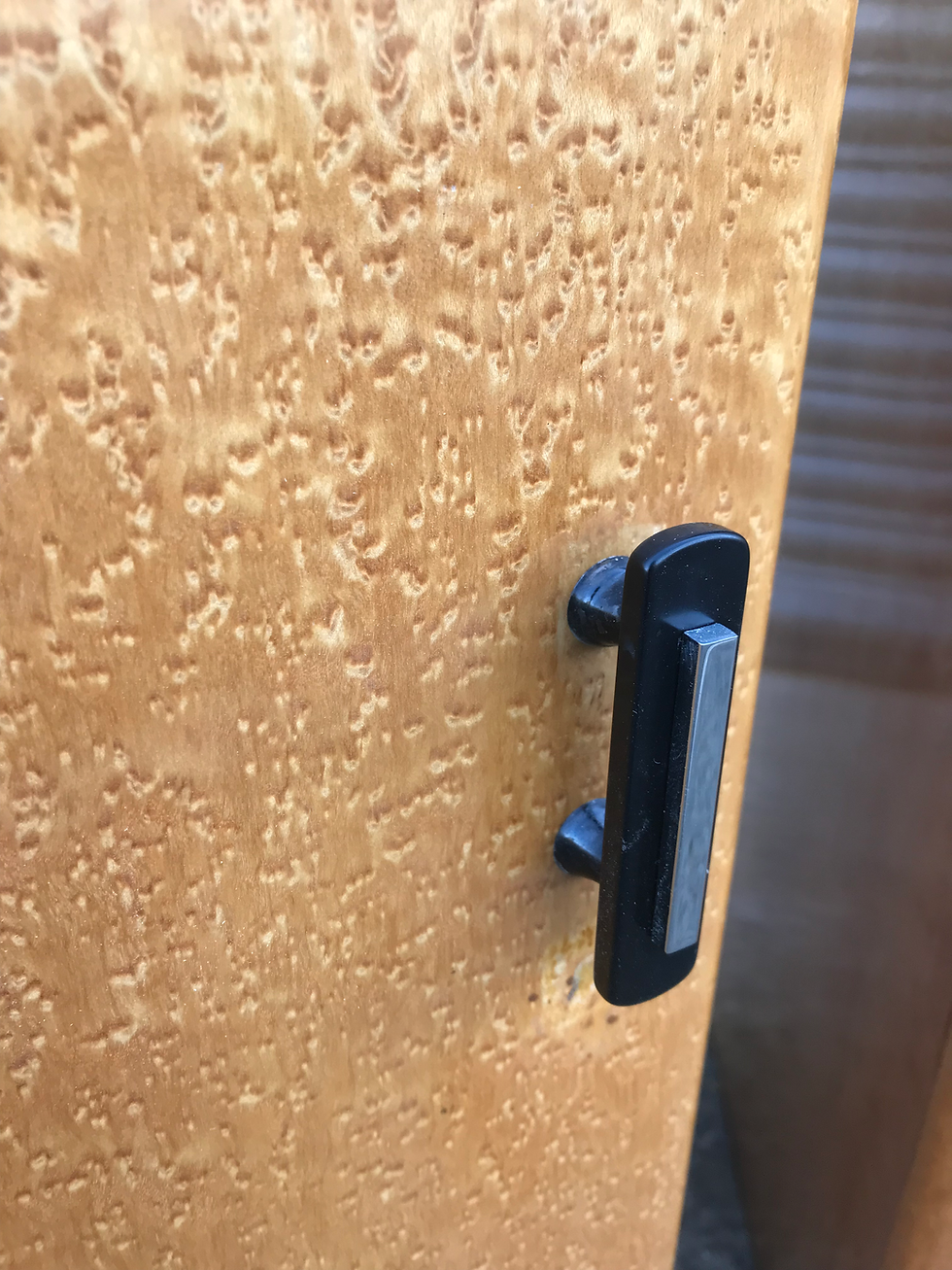 Thumbnail: Stunning Pair of Art Deco Birds Eye Maple Bedside cabinets/nightstands