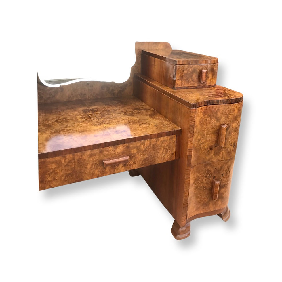 Thumbnail: Art Deco 1920’s/1930’s burr walnut 7 drawer dressing table