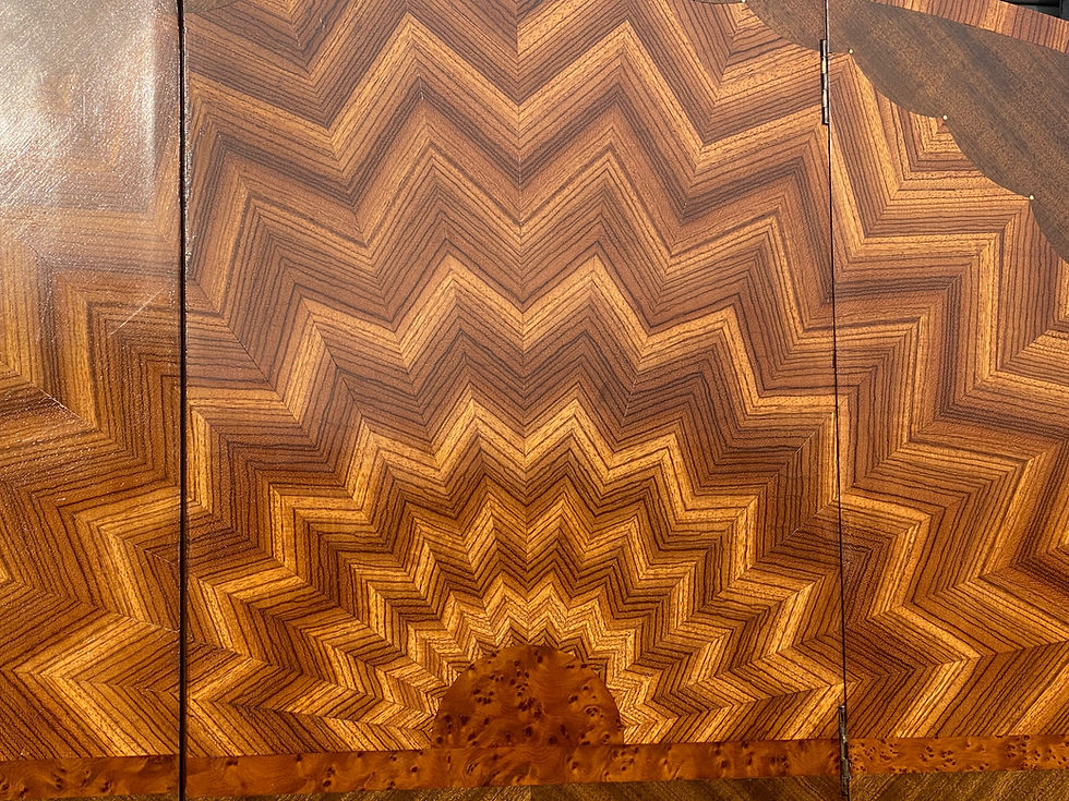 Thumbnail: A 1920’s White Macassar Fan Inlaid Art Deco Wardrobe