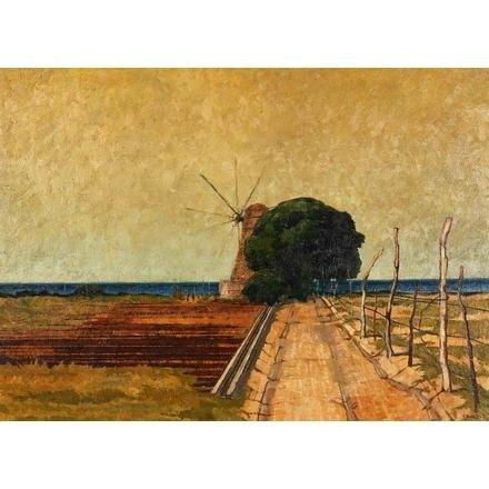 Dutch Landscape with Windmill