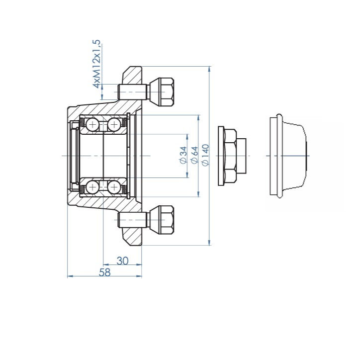 Miniatiūra: Stebulė 4x100 / 64x34
