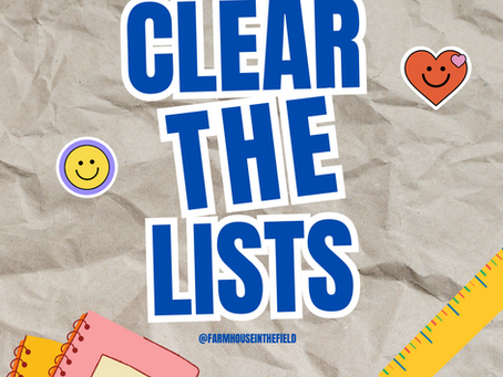 Let's #ClearTheLists Together!