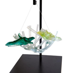 Material: Glass and Wood with Metal Base
Dimensions: 35 cm x 28 cm x 48 cm
