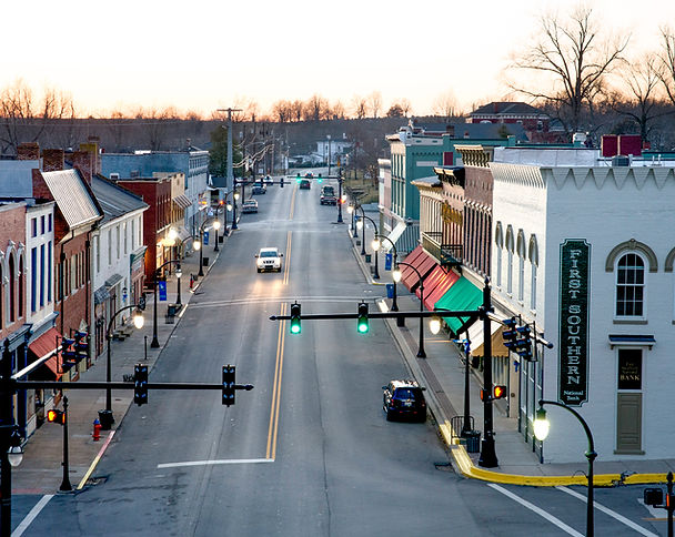 Historic Downtown Stanford, Kentucky - Charming Urban Landscape with Vintage Architecture