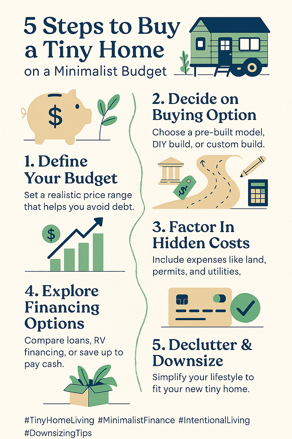 #TinyHomeLiving #MinimalistFinance #DownsizingTips #TinyHomeBudget #IntentionalLiving #FinancialFreedom #SimplifyYourLife