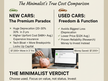 New vs. Used Cars in 2025–2026: The Minimalist’s True Cost Comparison