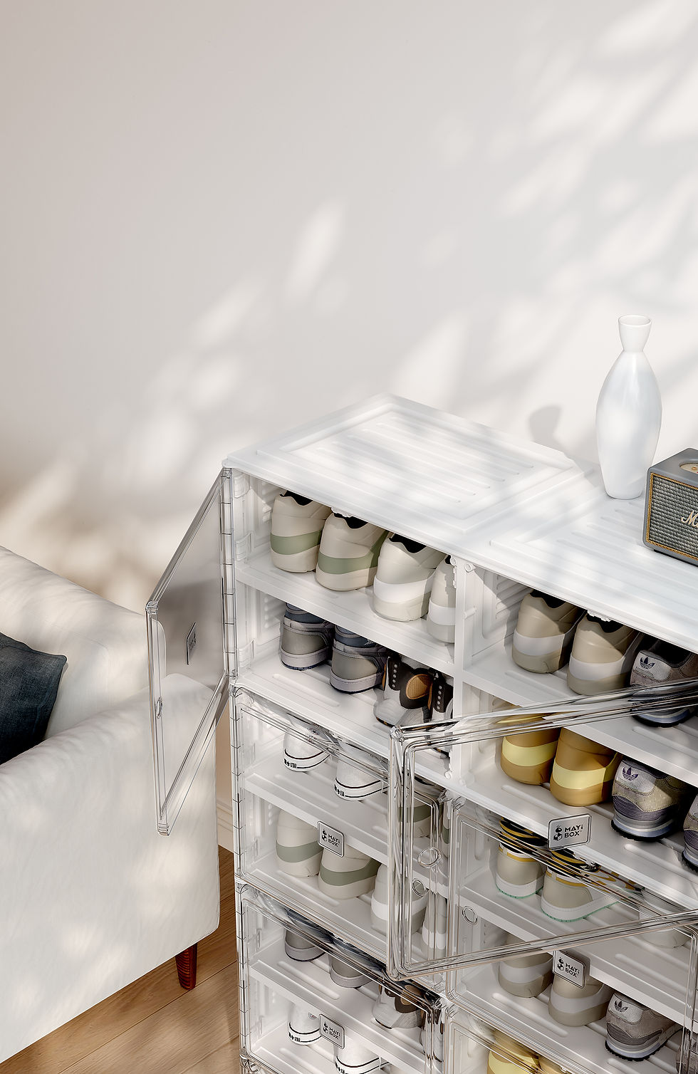 Thumbnail: Shoe Cabinet 6 layers 12 grids (24 Pairs) Transparent