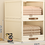 Miniature : Foldable Clothes Drawer Organizer, Stackable Plastic Closet Basket, Cream White