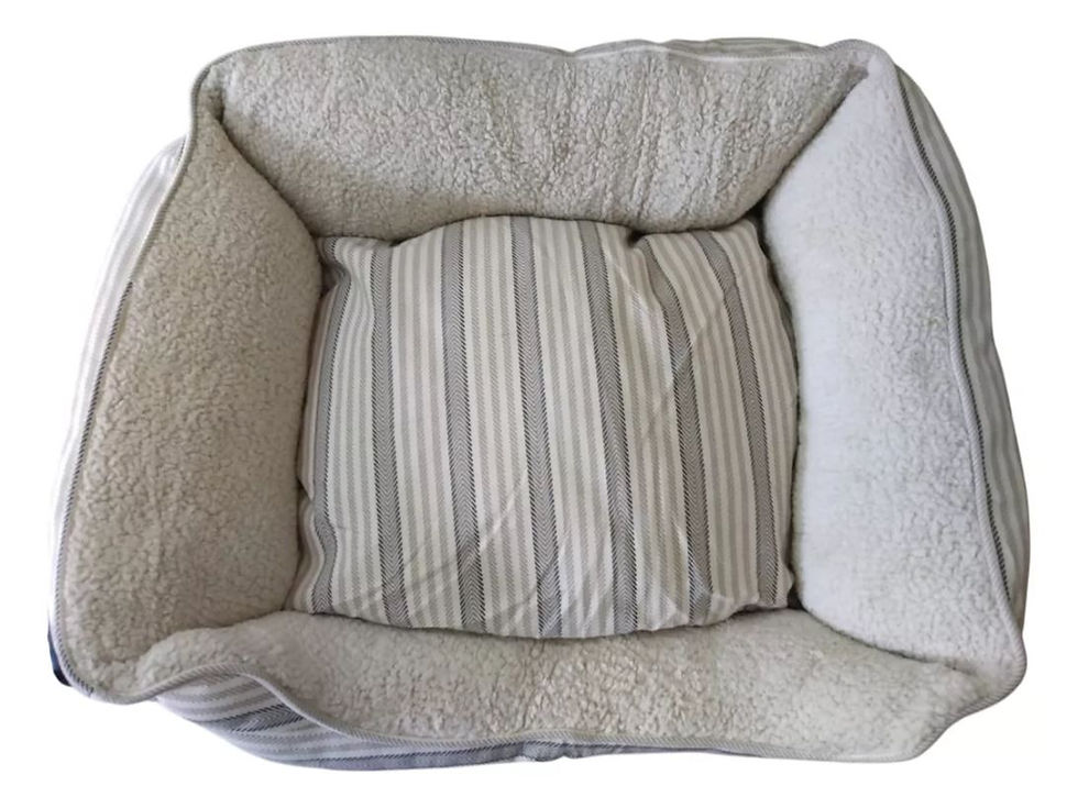 Miniatura: CAMA CUDDLAR BED MEDIUM BEIGE CON LINEAS