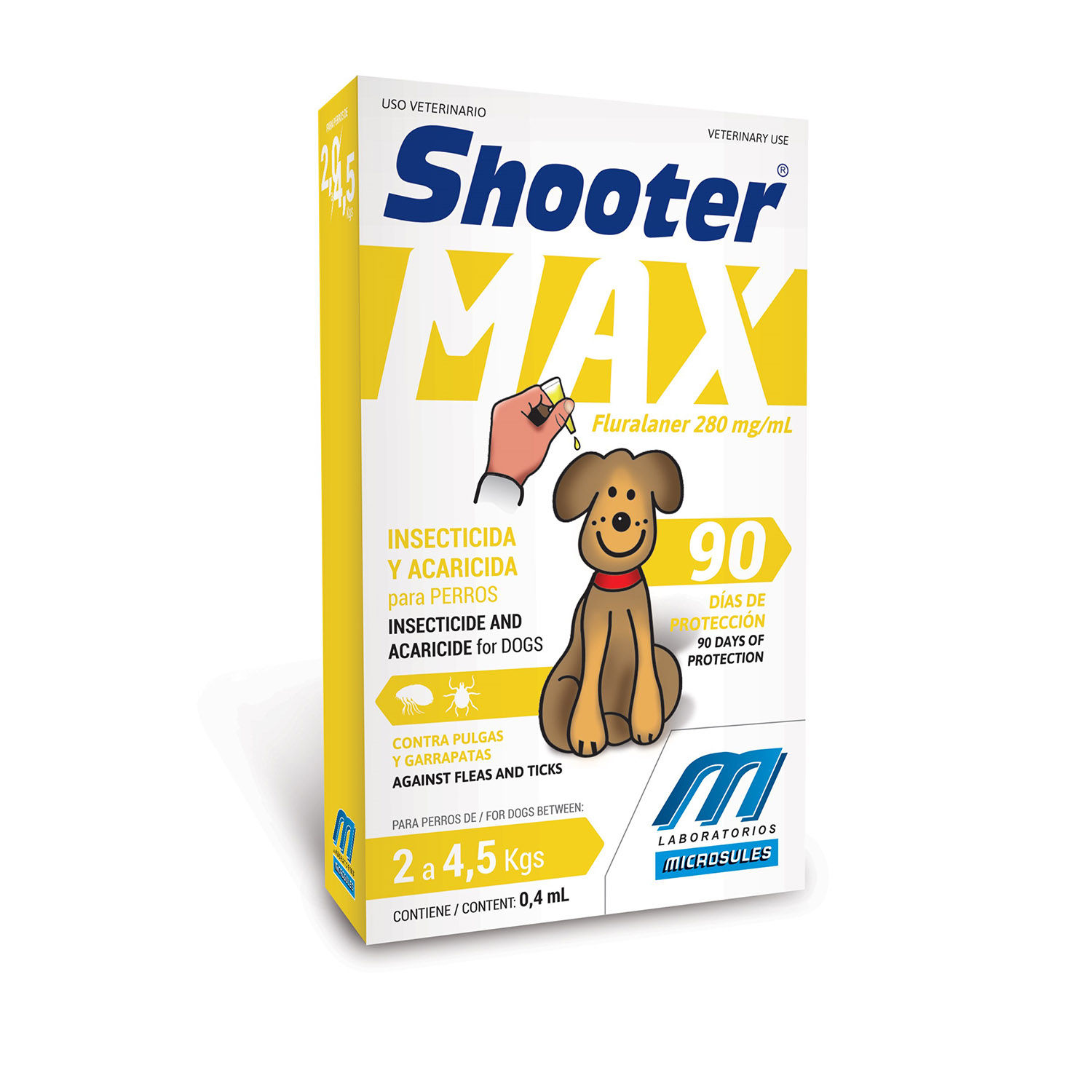 Pipeta Shooter Max Perros 2 a 4.5kg 0.4ml