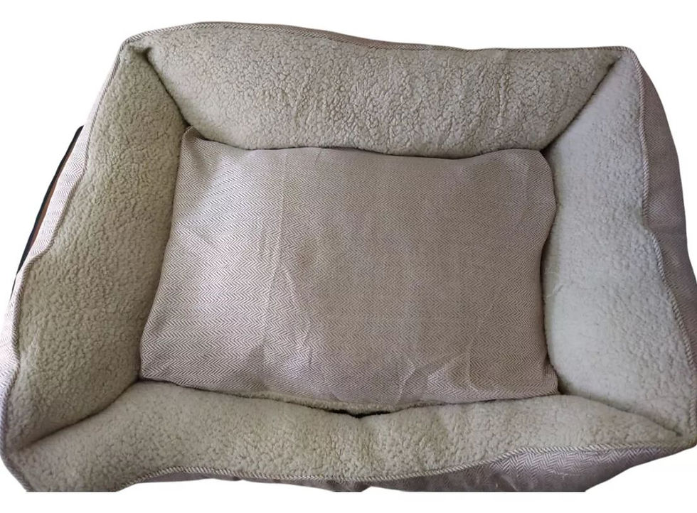Miniatura: CAMA CUDDLAR BED LARGE MODELO ZIGZAG CLARO