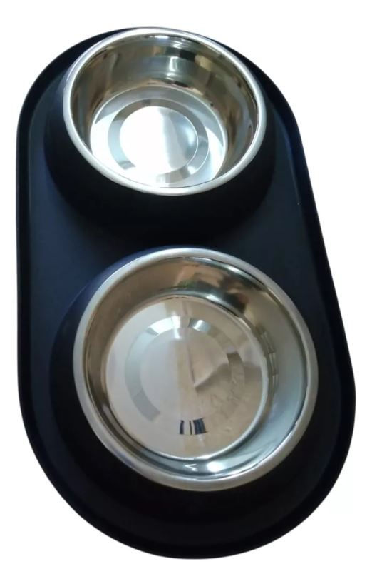 Miniatura: Plato Doble Acero Inox. Con Bandeja Goma