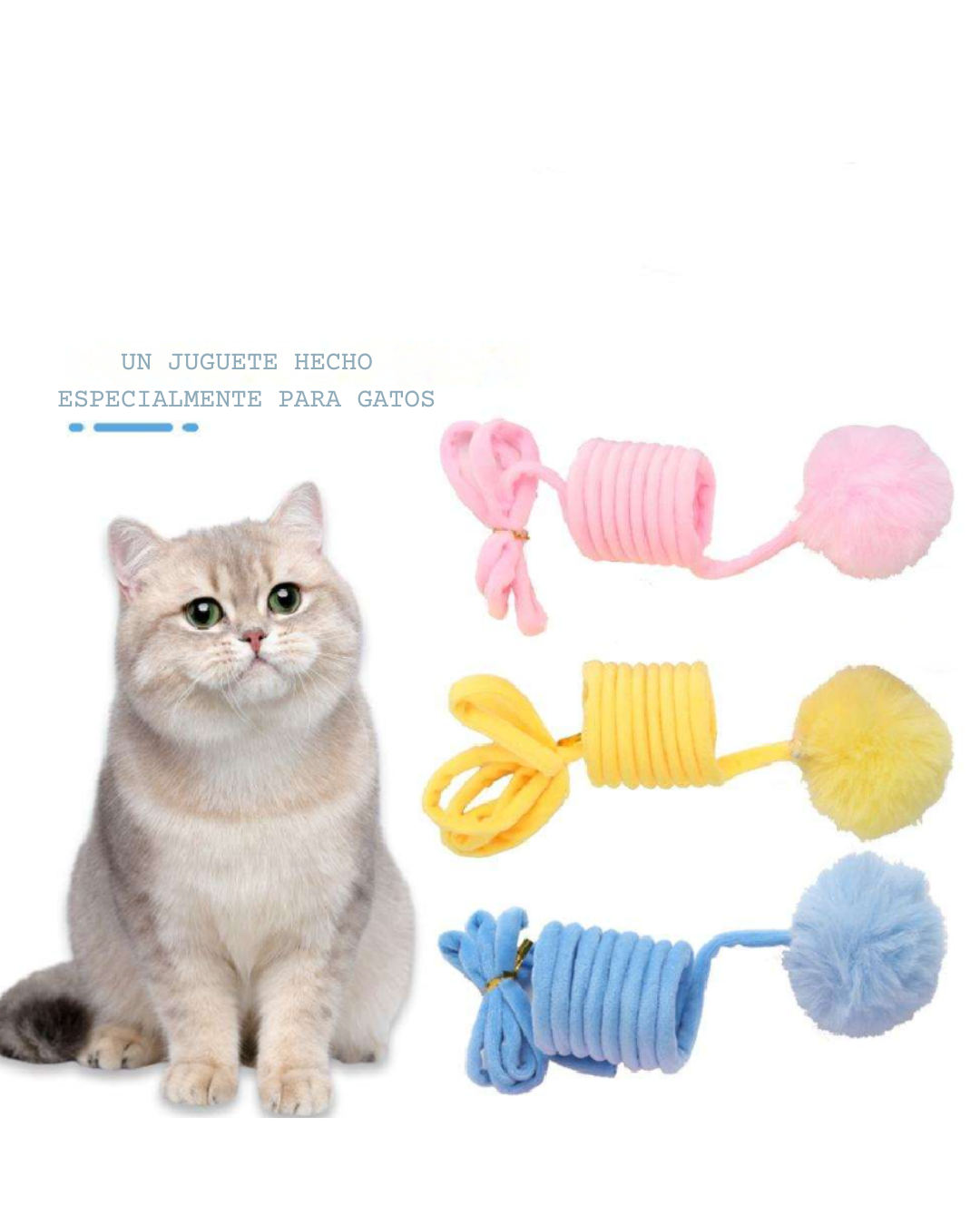 Juguete de gato colgante con resorte