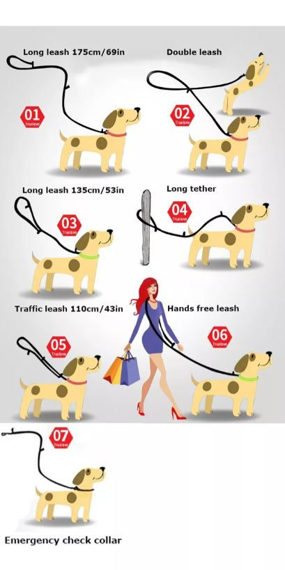 Miniatura: Correa Para Perros Multifunción 7 En 1 Truelove