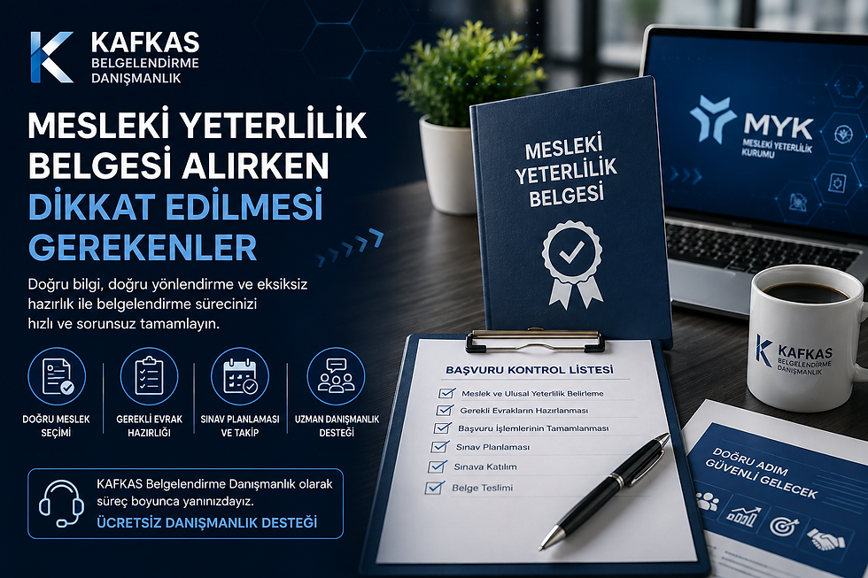 Mesleki Yeterlilik Belgesi Alırken Dikkat Edilmesi Gerekenler