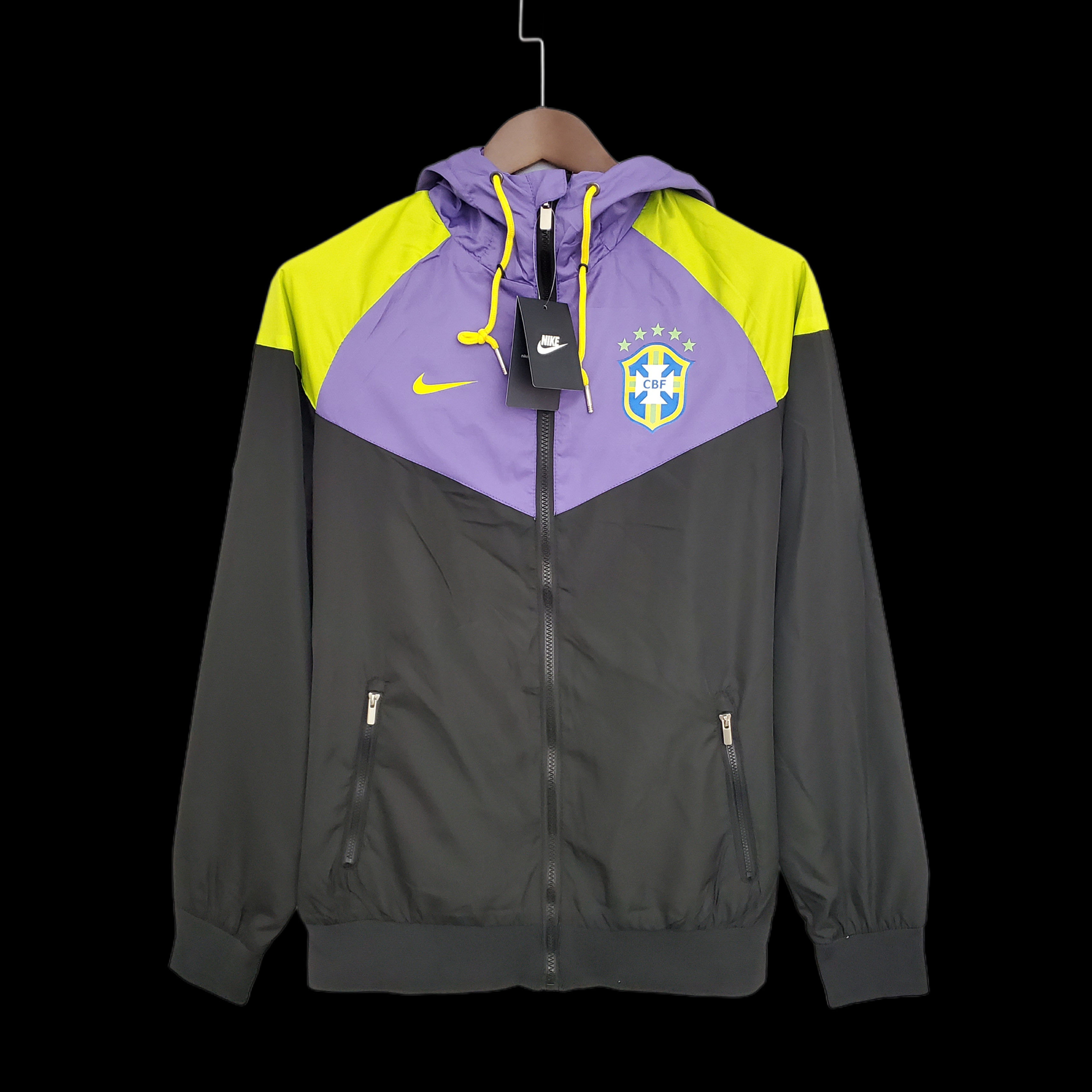 Brazil / Brasil Windbreaker Purple Black