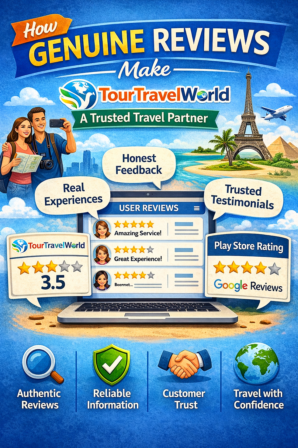 Genuine Reviews Make TourTravelWorld a Trusted Travel Partner