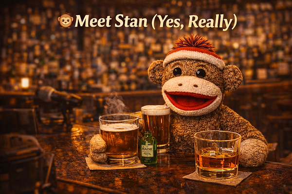 Meet Stan the Drunk Sock Monkey