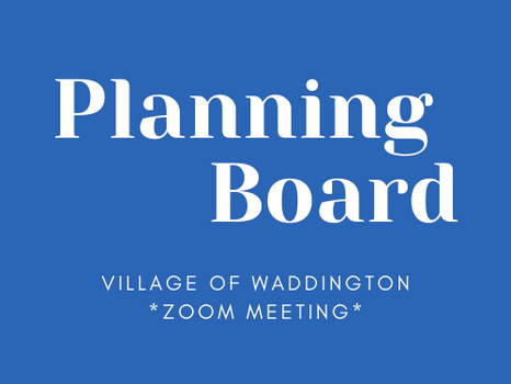 Planning Board Meeting: Jan 14, 6pm