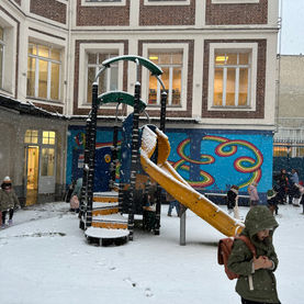 L'école sous la neige