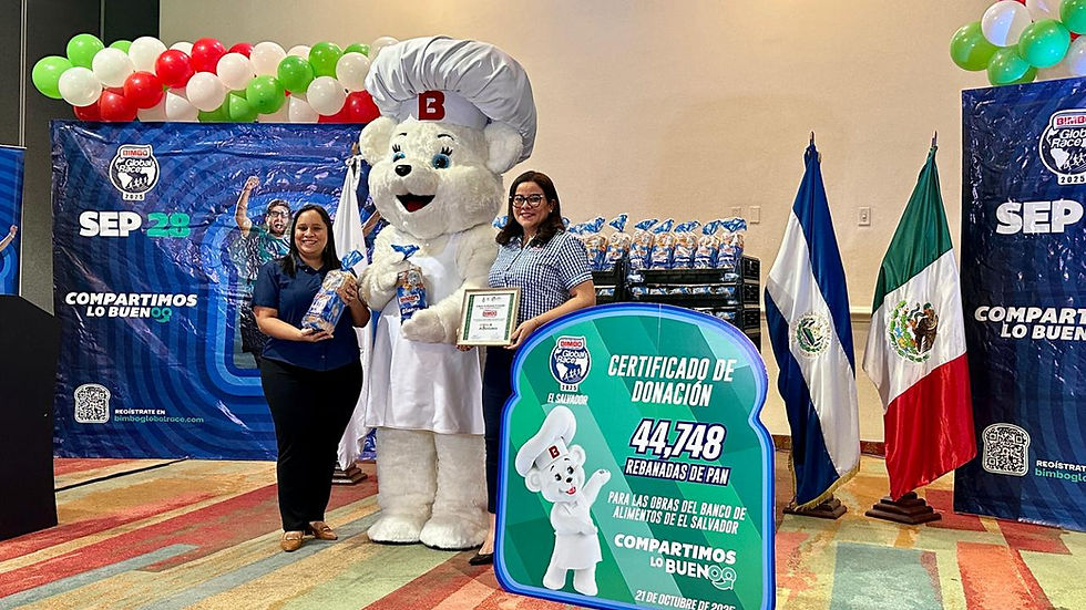 Bimbo reafirma su compromiso solidario con su donación de más de 44 milrebanadas de pan blanco al Banco de Alimentos