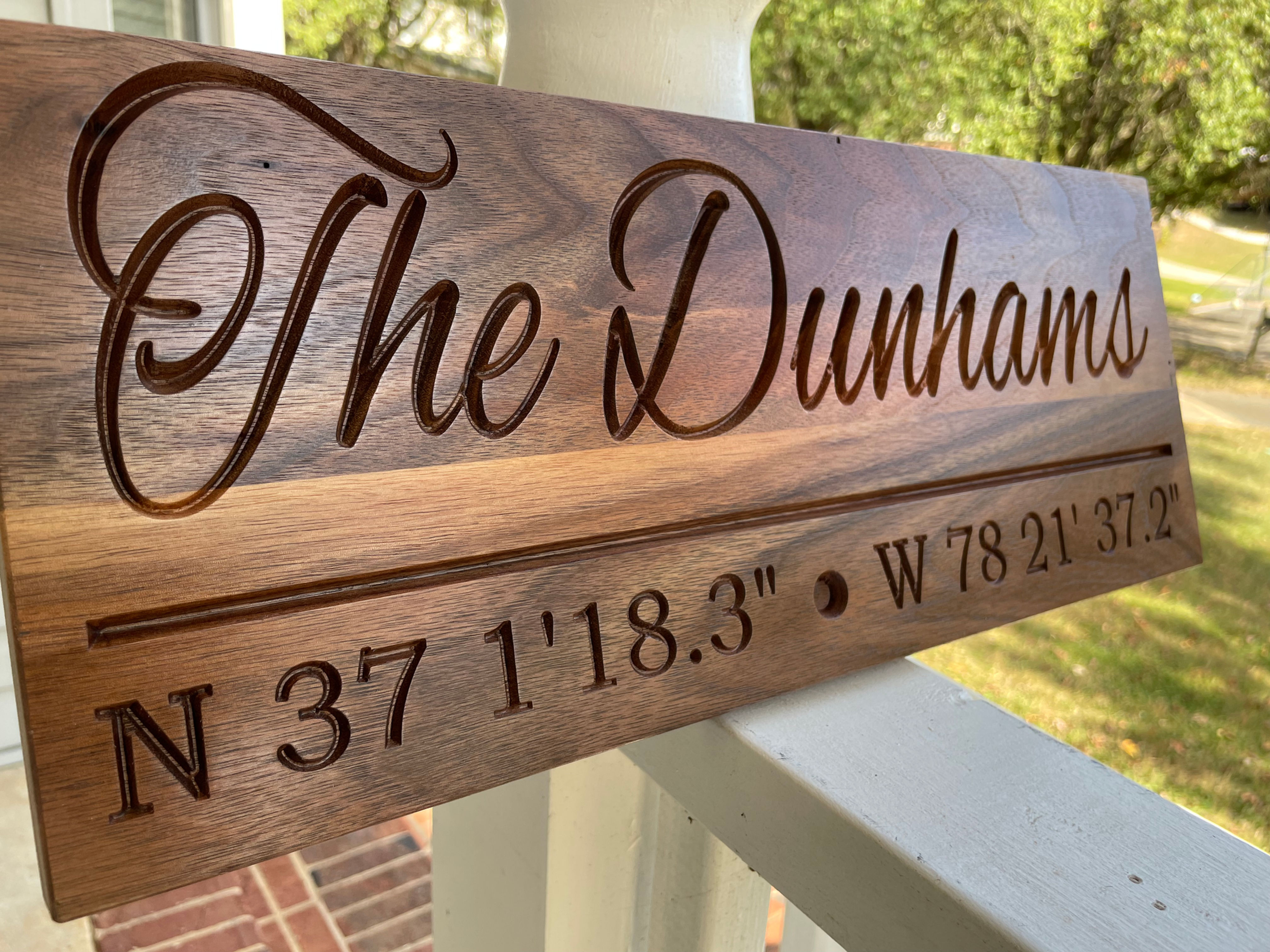 Latitude Longitude GPS Sign Custom Wood Coordinate Sign Housewarming Gift