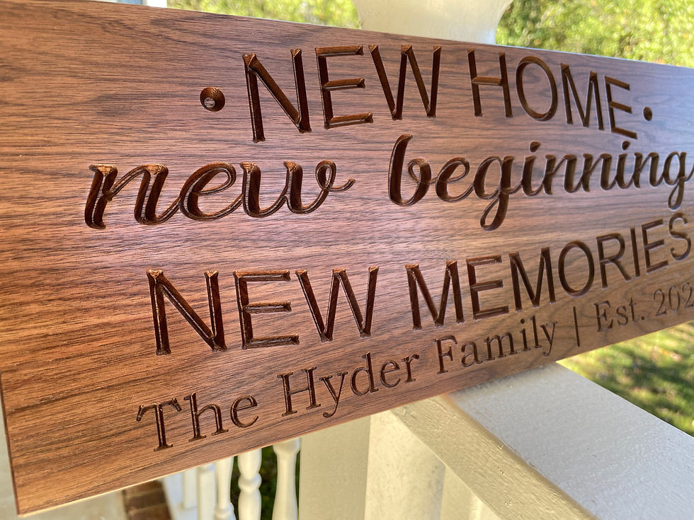 Thumbnail: New Home New Beginning New Memories sign-new house gift-new home
