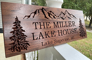 Custom cabin sign