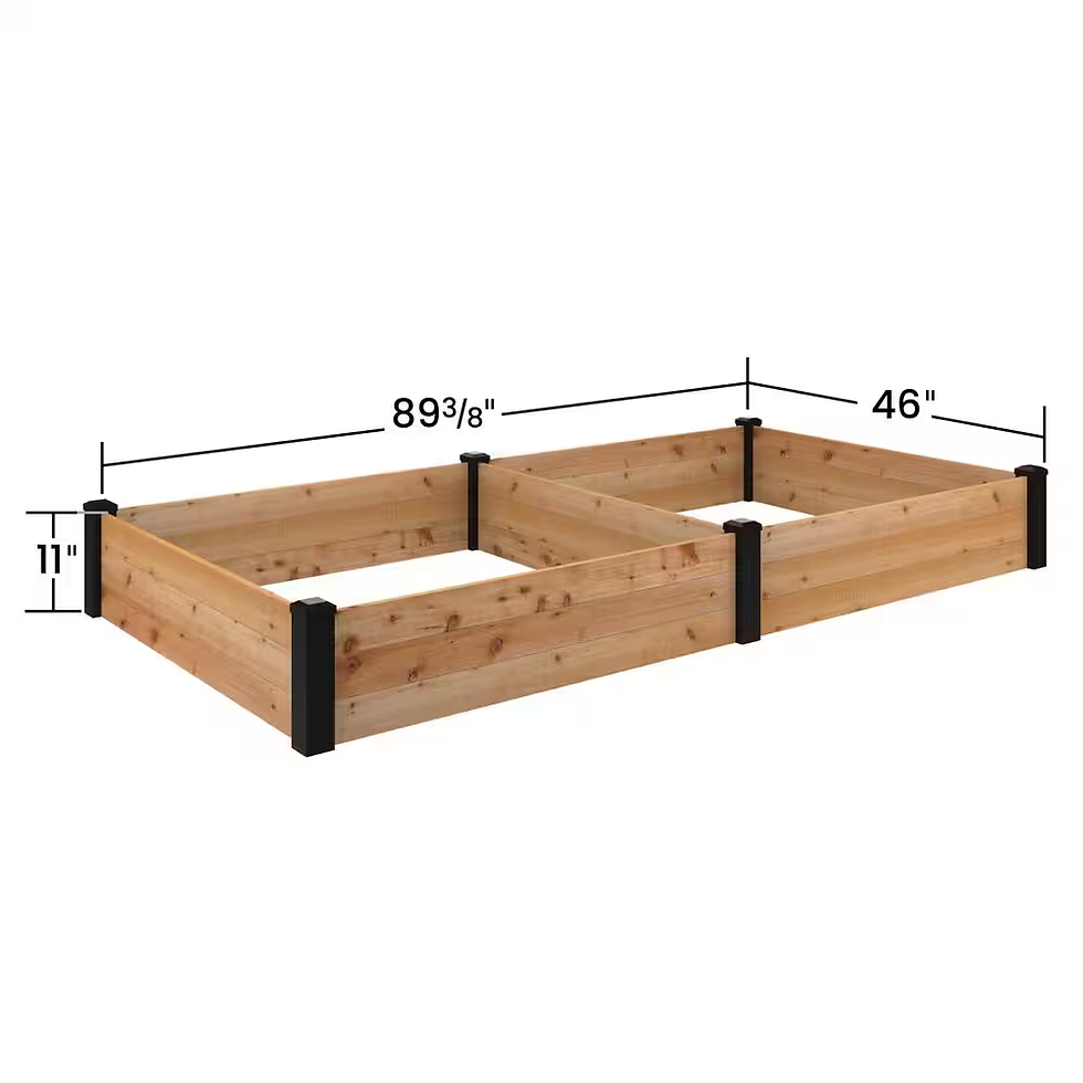 Thumbnail: Haven 4 Ft. X 8 Ft. Natural Cedar Raised Garden Bed (11 In. Height)