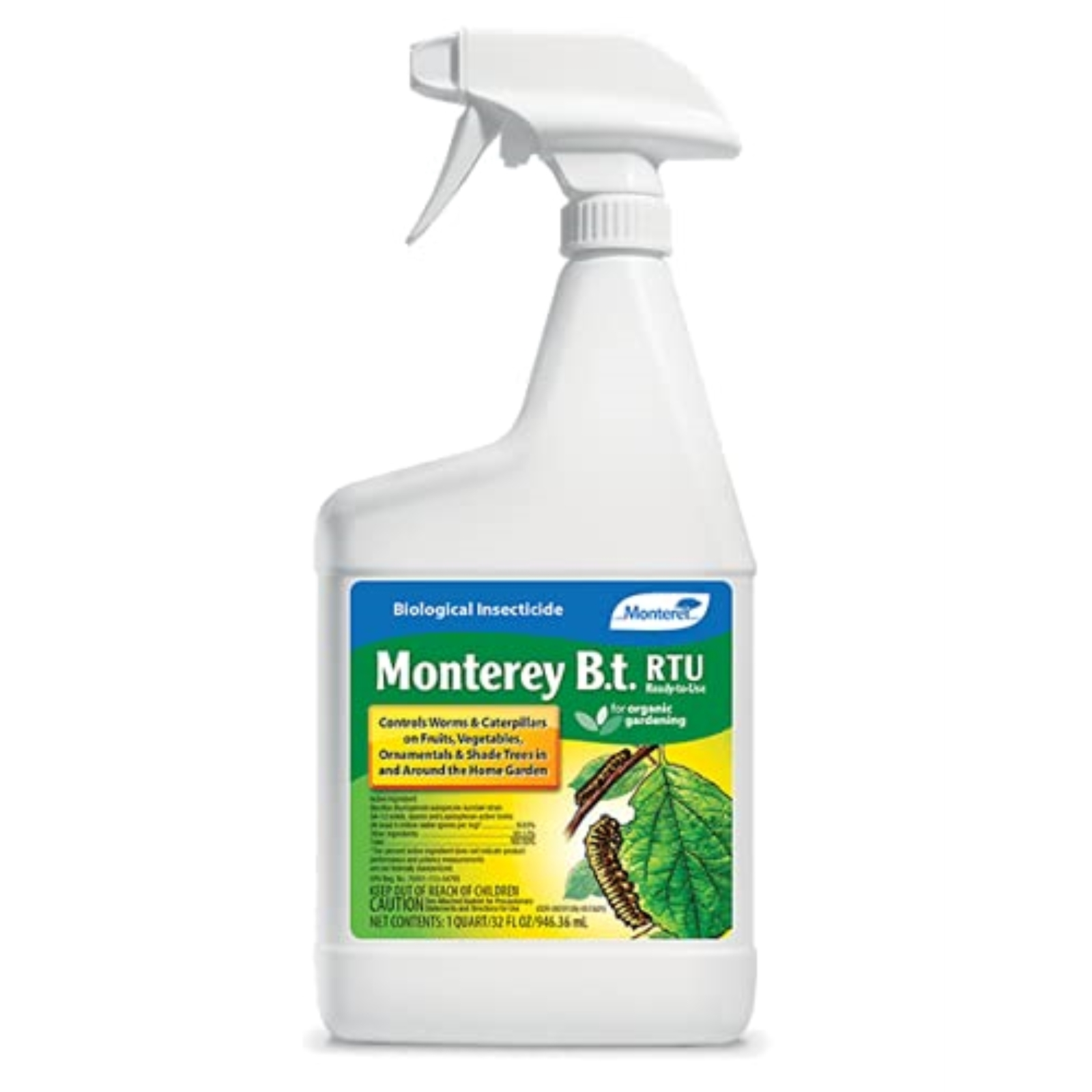 Monterey Organic Gardening B.T. Ready to Use Biological Insecticide, 32 Ounces