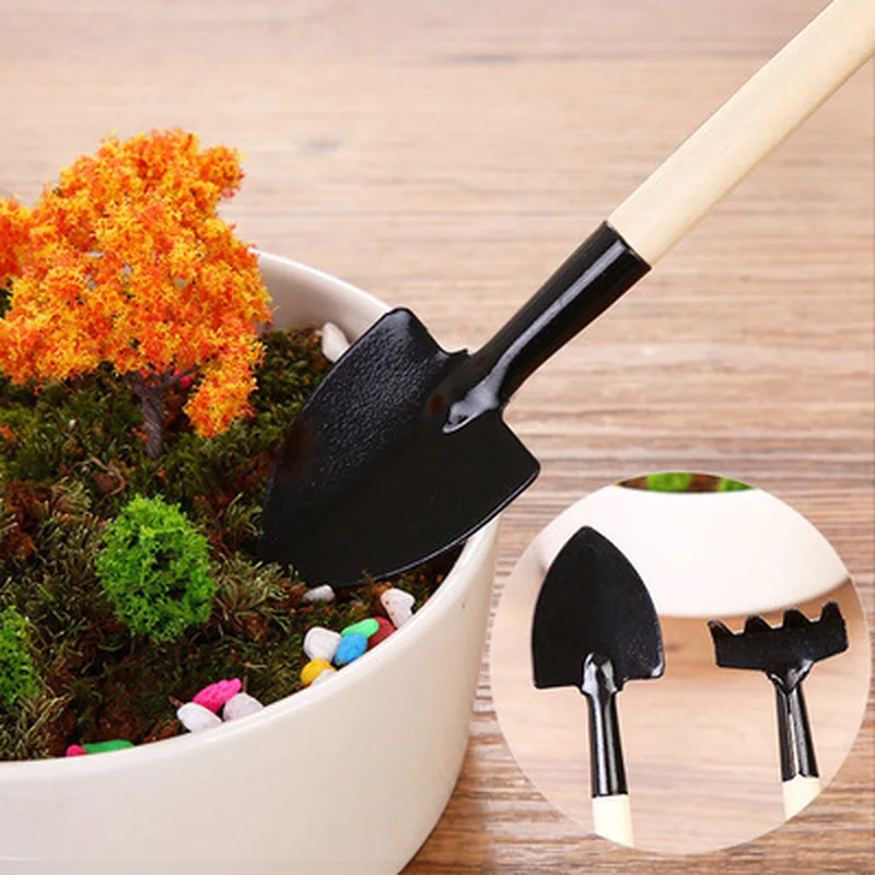 Thumbnail: 3 Pcs Small Garden Tools for Gardening – Planting Tools Set with Small Garden Sh