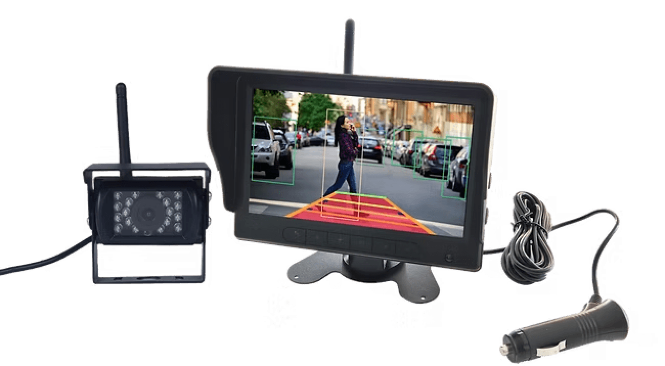RVC800WLAI Reversing camera with AI, DVR & quadruple camera connection function