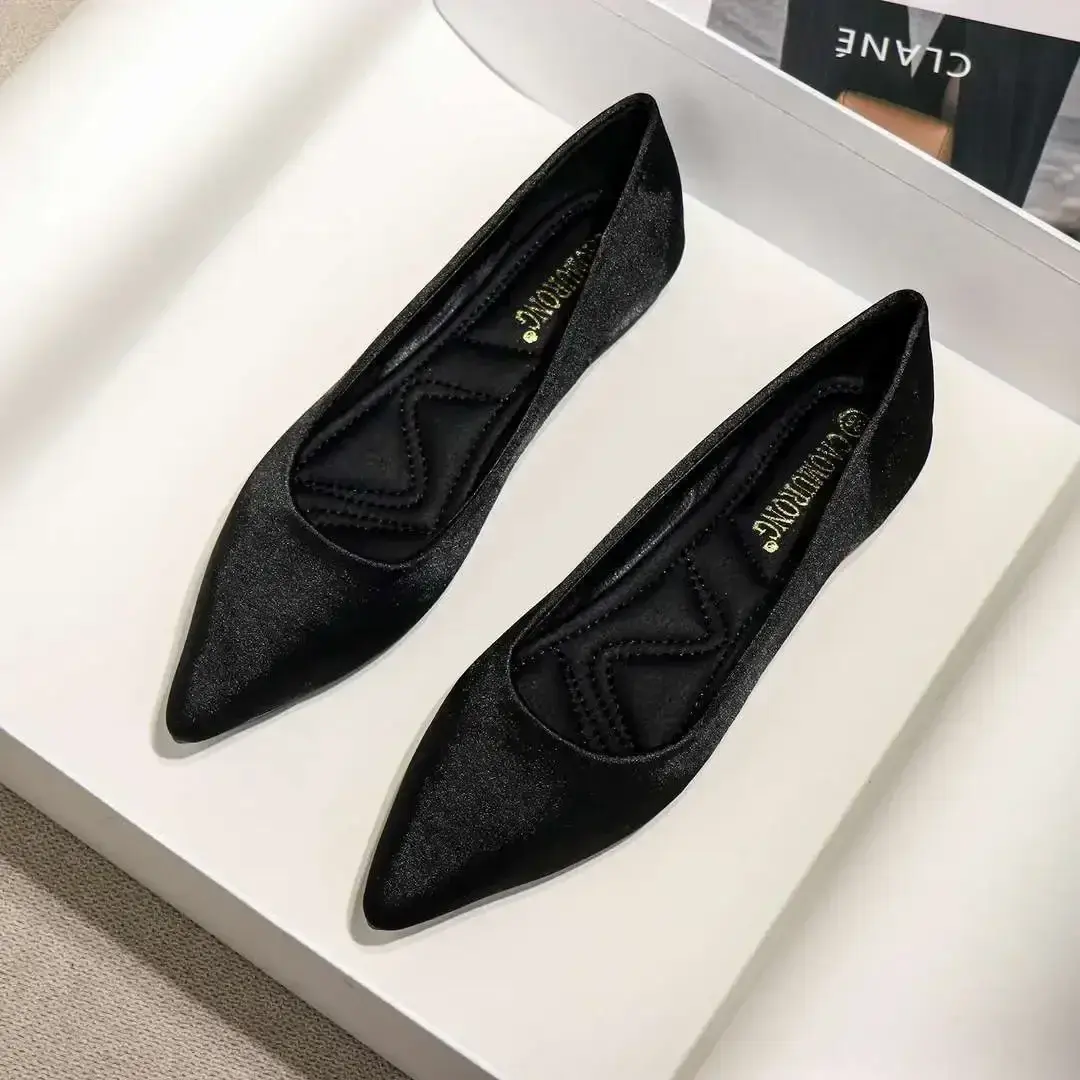 Ladies Footwear Low Heel Elegant Office Non Slip Women's Flat Shoes Casual Summe