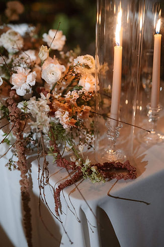 South Florida rust cream fall colors table decor