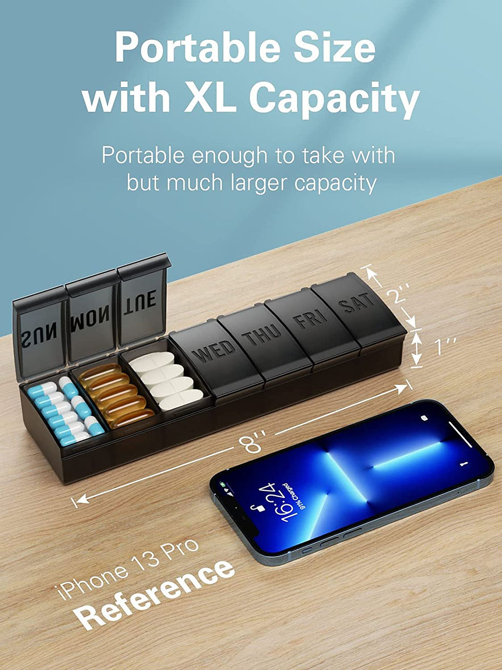 섬네일: 대용량 요일별 영양제 약 보관통 / Large Pill Organizer