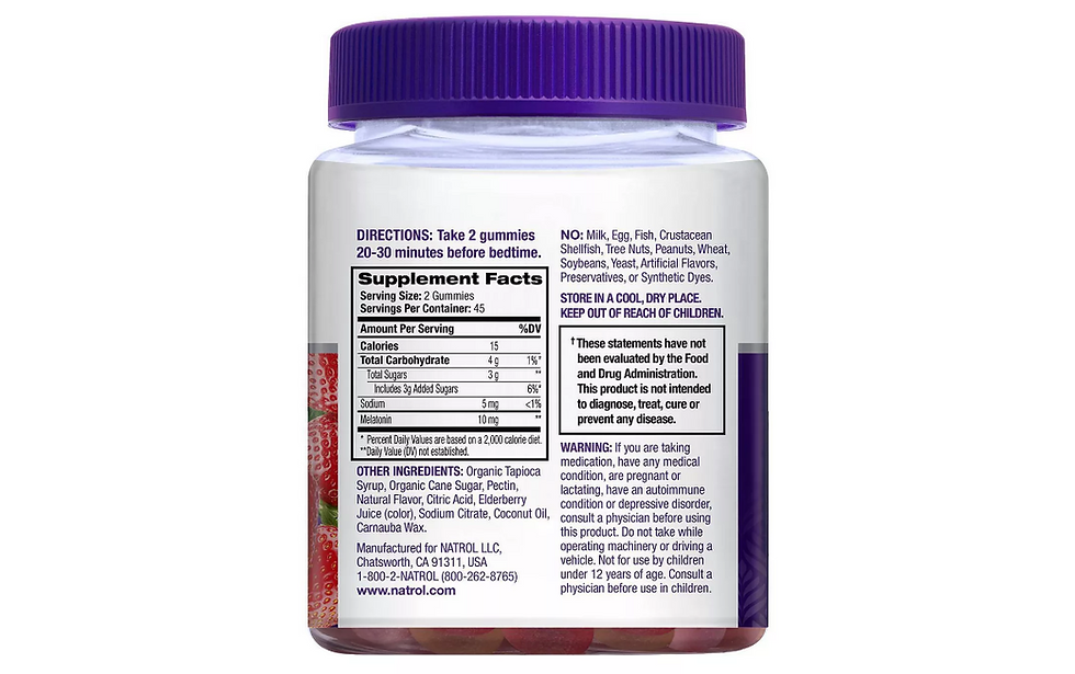 섬네일: [수면 영양제] 나트롤 성인/키즈 멜라토닌 고함량 / Natrol Dietary Supplement